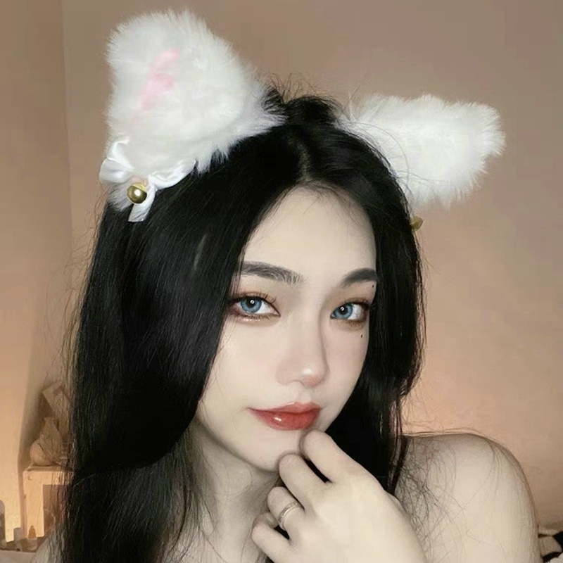 Cài Tóc Tai Mèo Đính Chuông Hóa Trang Halloween