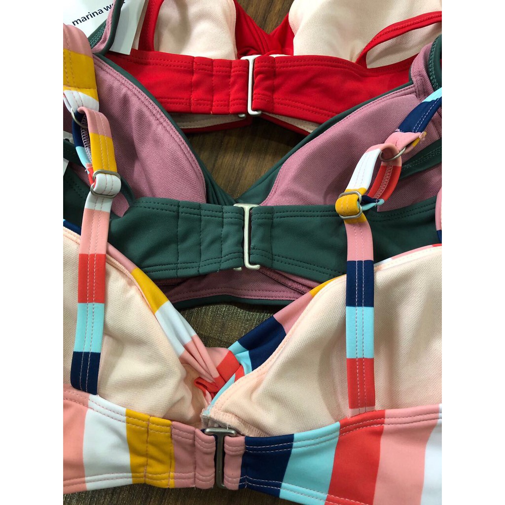 Bộ bơi Marina West Twist-Front Bikini Top & High-waist Bottom