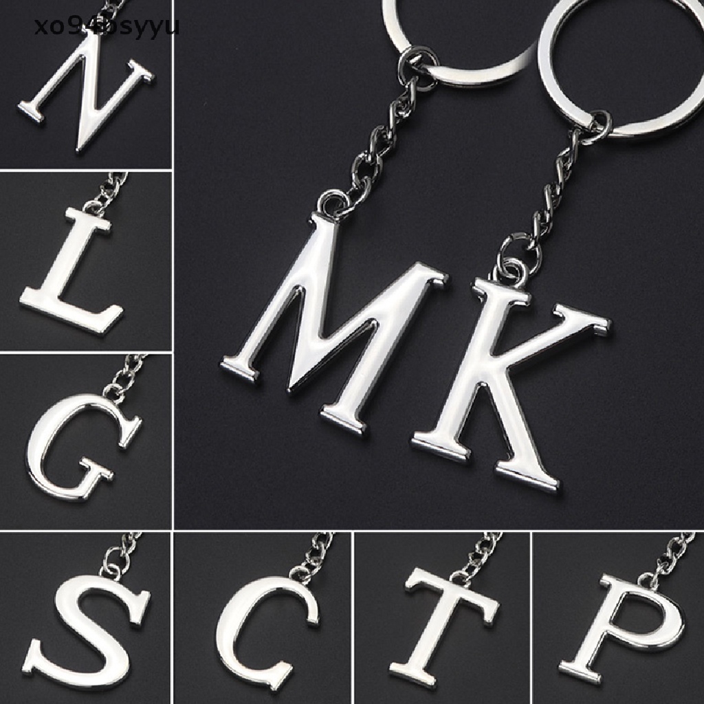 Móc Khóa Kim Loại xo94bsyyu Mặt 26 Chữ Cái Tiếng Anh 26 Chữ Cái Tiếng Anh Sáng Tạo Cho Cặp Đôi Nam Nữ