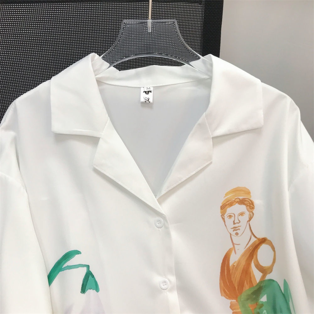 Áo Sơ Mi Dáng Rộng In Hoa Thời Trang Mùa Thu Dành Cho Nữ