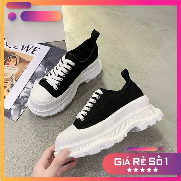 [ Mcqueen độn đế ] full box + full bill - giày sneaker nam nữ hót trend 2020