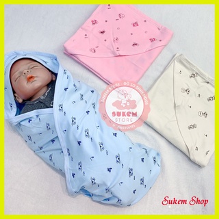 Ủ choàng cho bé/ủ choàng mipbi cotton mềm cho bé khi ra ngoài hoặc quấn cho bé ngủ