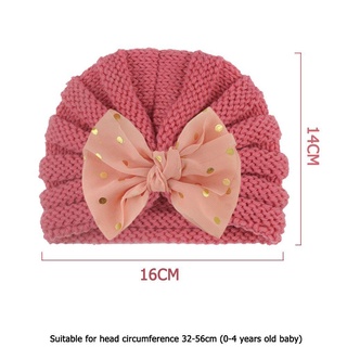 HABELYI Mũ Turban Đan Len Co Dãn Cho Bé