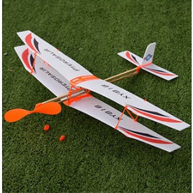 Máy Bay Dây Thun Cao Cấp 2 Tầng Cánh, Đồ Chơi Vận Động Ngoài Trời Cho Bé 02093