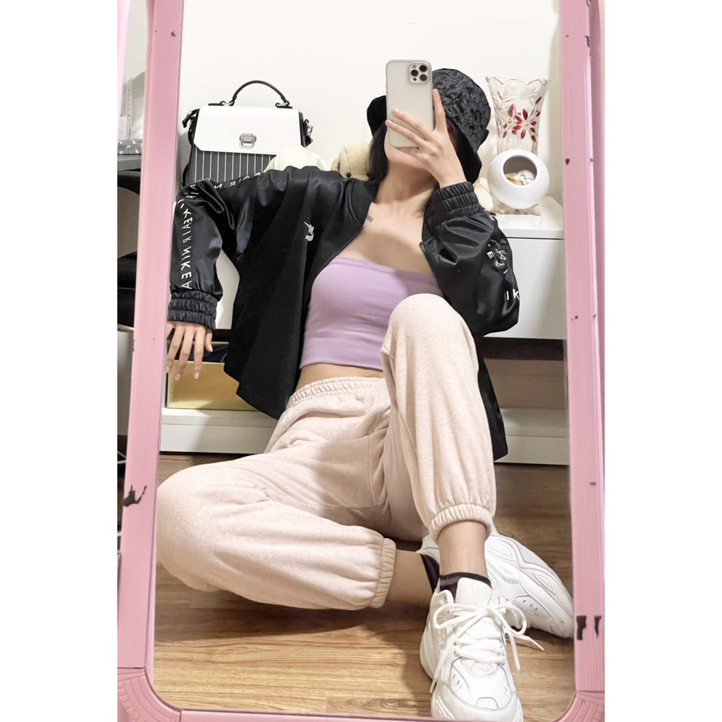 (HOT)Quần nỉ ống BOOM Unisex🔺  - Jogger thun trơn cạp chun dáng rộng, mặc ở nhà đi ngủ ulzzang HOT