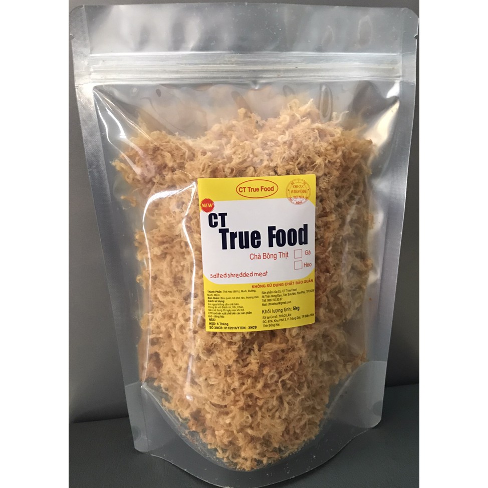 Ruốc không đường - Chà bông heo sơ / CT True Food - Túi 5 Kg