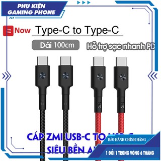 Cáp zmi type c to type c al303 siêu bền dài 1m - hỗ trợ sạc nhanh pd