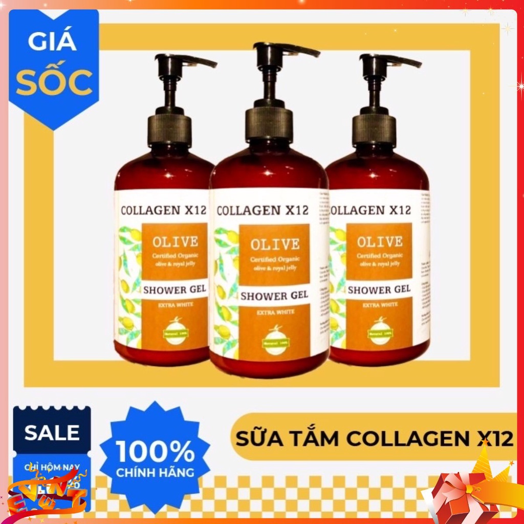 Sữa Tắm Thải Độc Trắng Da Collagen X12