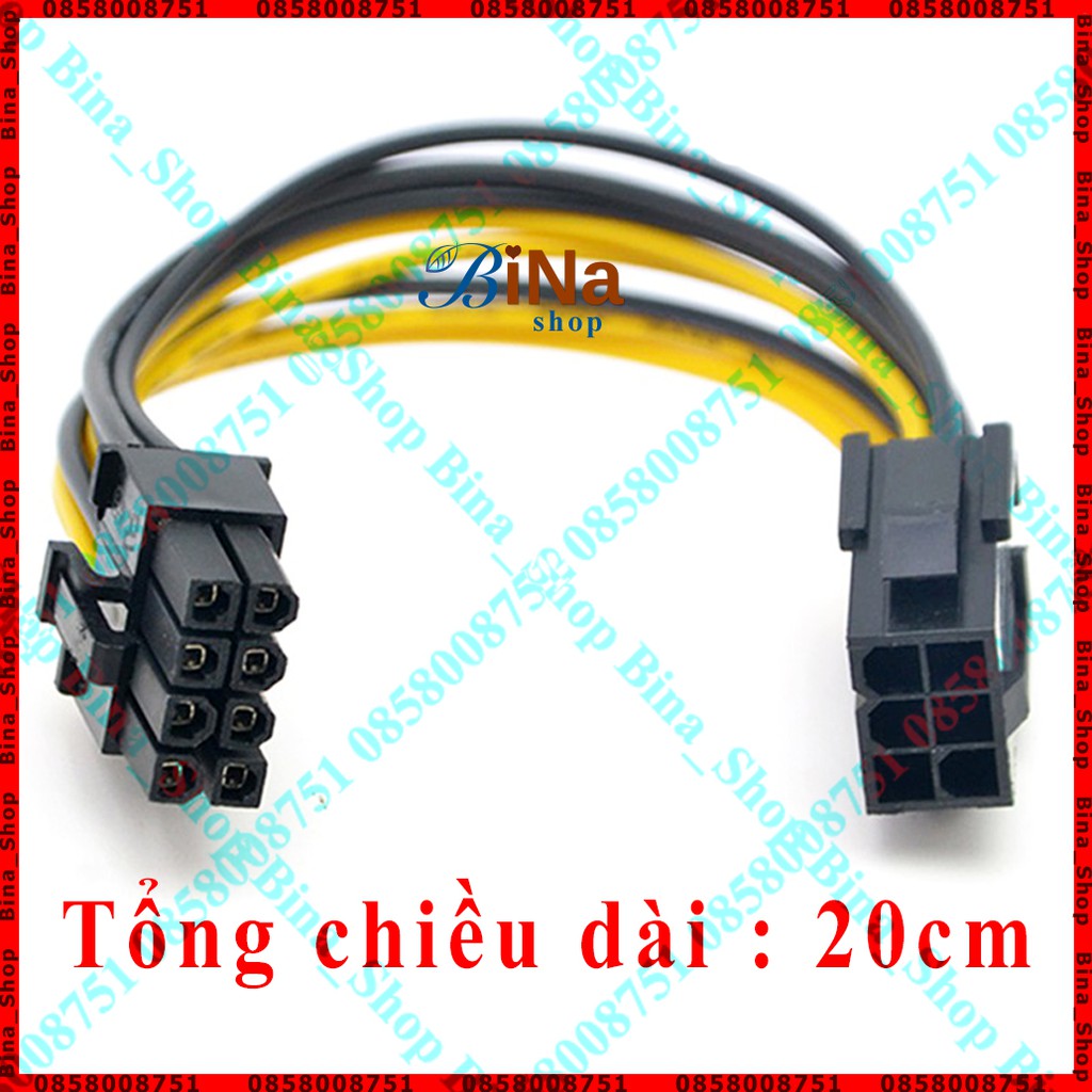 Cáp chuyển nguồn VGA 6Pin sang 8Pin