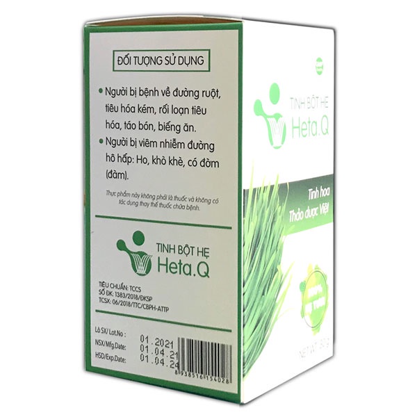 Tinh bột Hẹ Heta.Q - Hỗ trợ giúp giảm ho do viêm nhiễm đường hô hấp (30G)