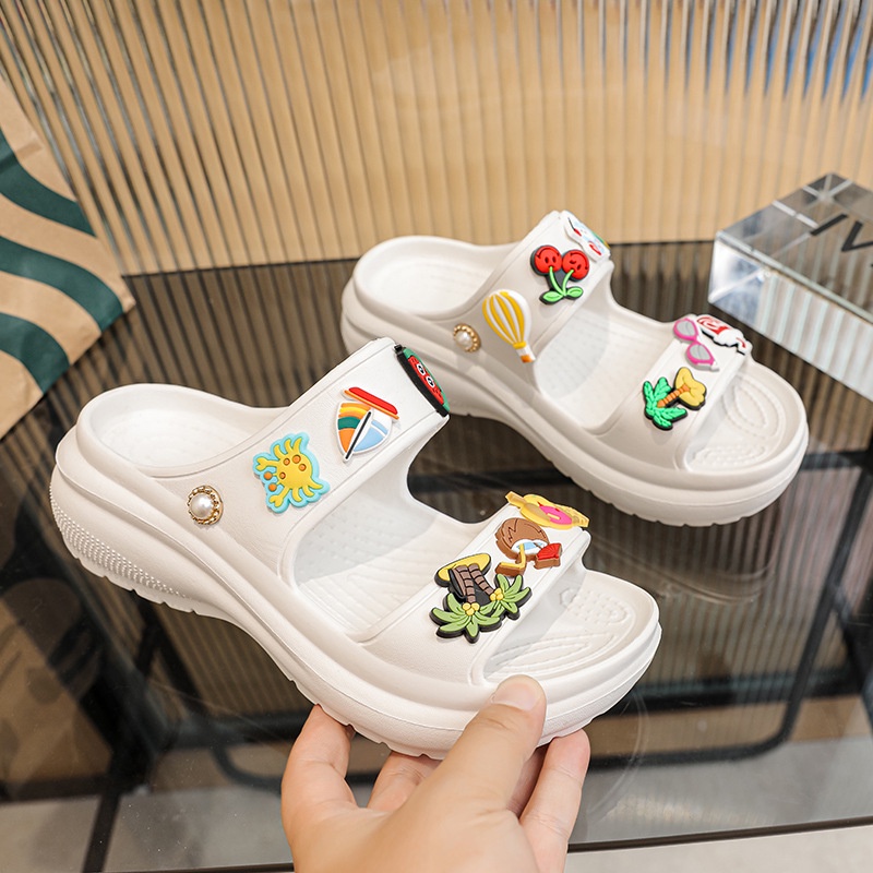 Dép sandal đế dày 6cm tăng chiều cao thời trang cho nữ dép sandal nữ dép gót sandal nữ 7799-2