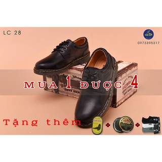 Giày Dr.  Marten da bò thật 077DT(tặng tất+xi+chổi)