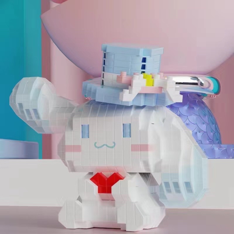 Đồ chơi mô hình lắp ráp Cinnamoroll dễ thương trang trí bàn làm việc.