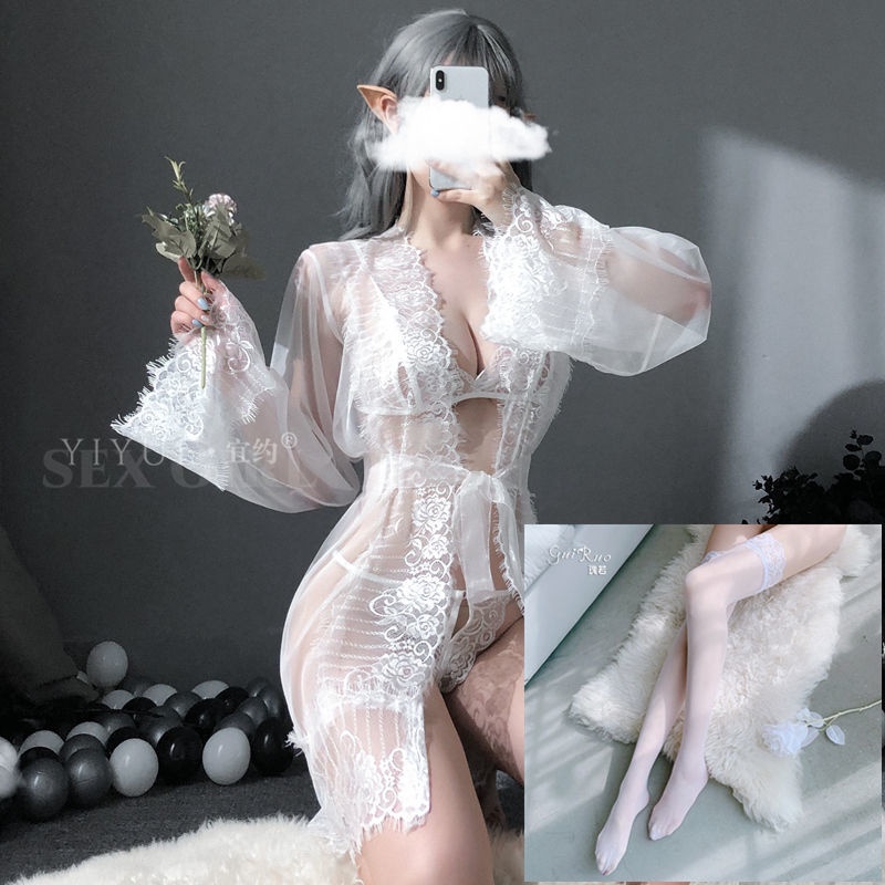 Bộ đồ lót Sexy thiết kế quyến rũ thời trang kèm áo choàng gợi cảm VN08 | BigBuy360 - bigbuy360.vn