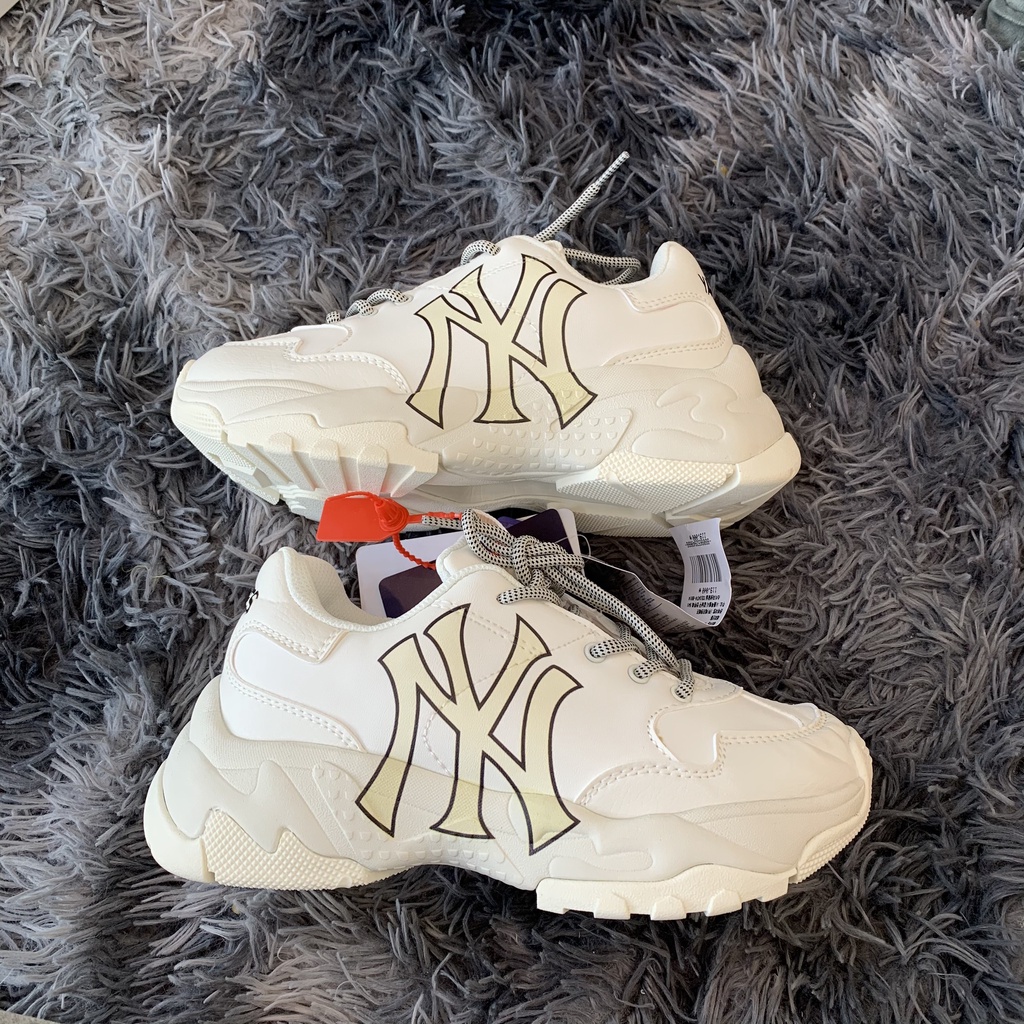 Giày thể thao Sneaker Mờ lờ bê NY chữ vàng đế 5cm