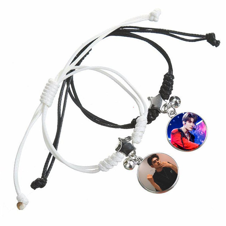 Vòng tay đôi IN HÌNH Nhậm Gia Luân diễn viên hoa ngữ xinh xắn dễ thương