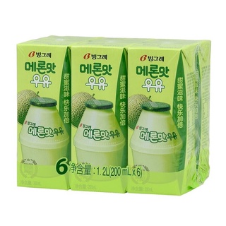 (Lốc 6 hộp) Sữa binggrae vị dưa gang 200ml