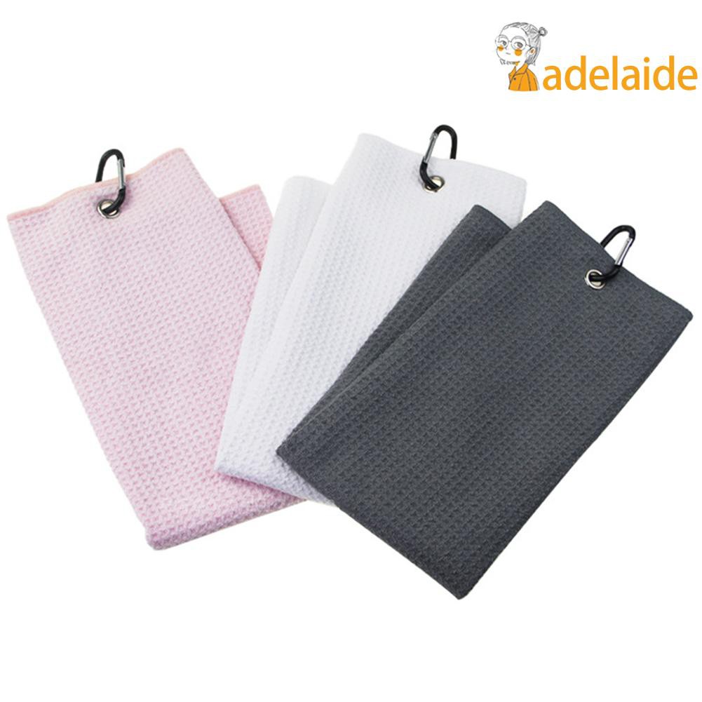 ADELAIDE√ Golf Towel Cotton Soft Waffle with Carabiner Clip Running Fitness Towels