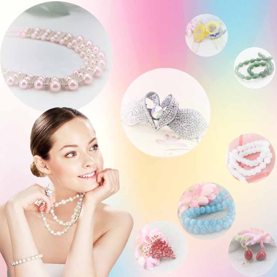 Hạt ngọc trai giả 3-12mm màu trắng/ be thời trang dùng làm trang sức thủ công DIY