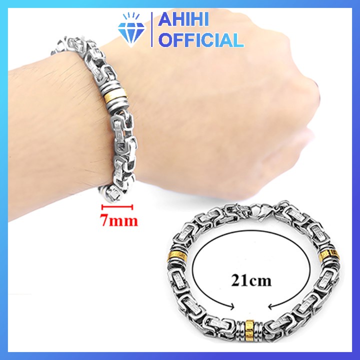 Lắc tay nam thời trang inox cao cấp rẻ đẹp titan thép không gỉ kiểu ziczac vạn lý trường thành ahihi.official PTLTNA120