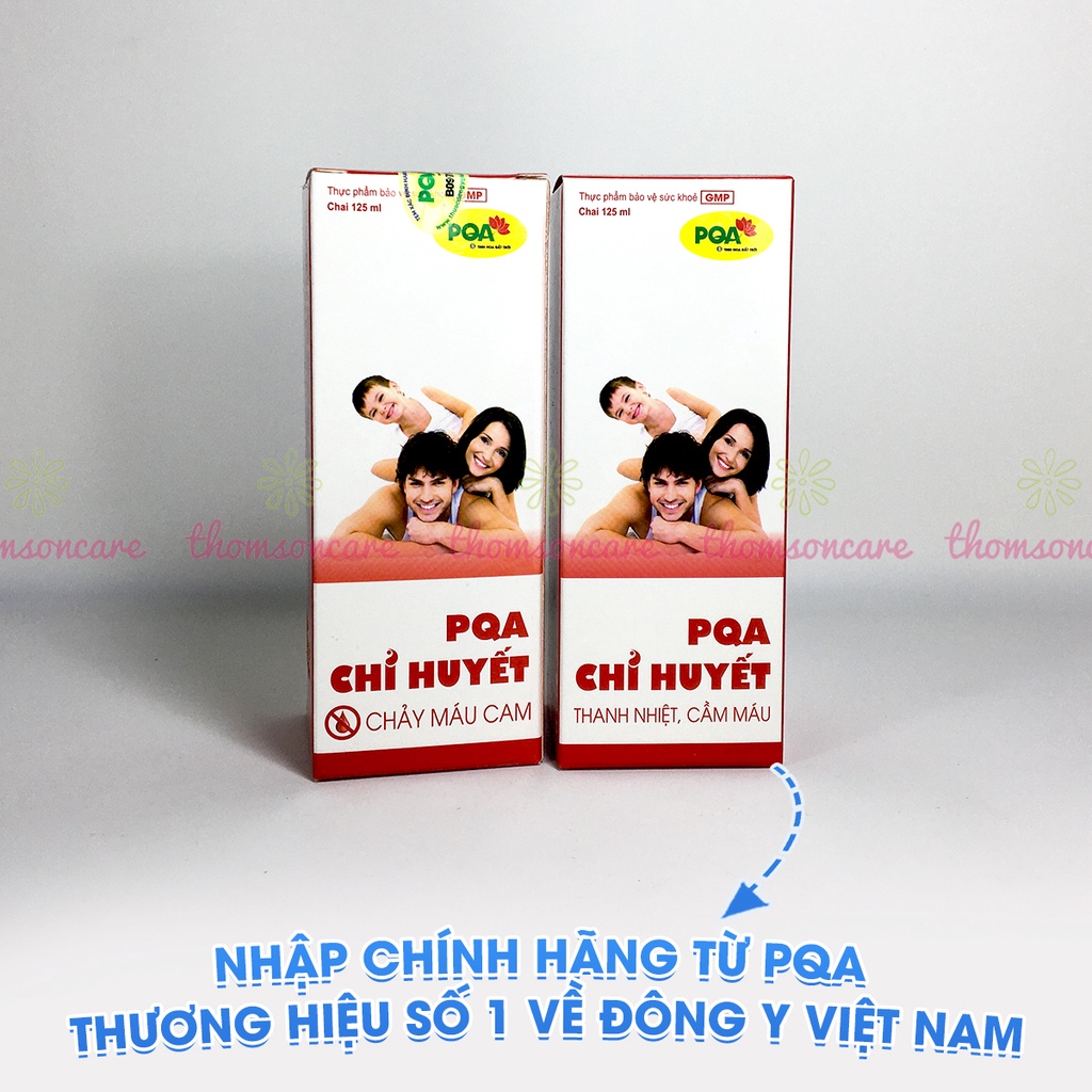 Chỉ huyết PQA hỗ trợ giảm chảy máu cam, nóng trong cho bé, thanh nhiệt - chai 125ml