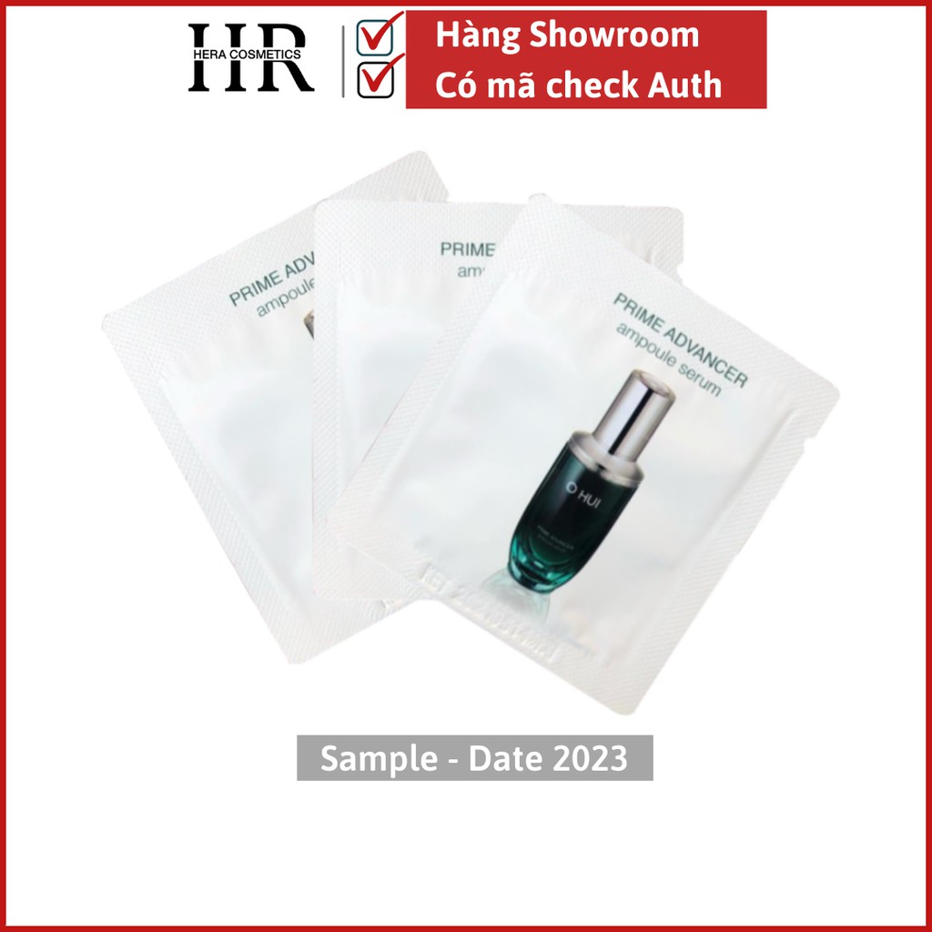 Sample chính hãng-Gói serum tinh chất dưỡng trắng, căng bóng, chống lão hóa da - Ohui Prime Advancer Ampoule Serum