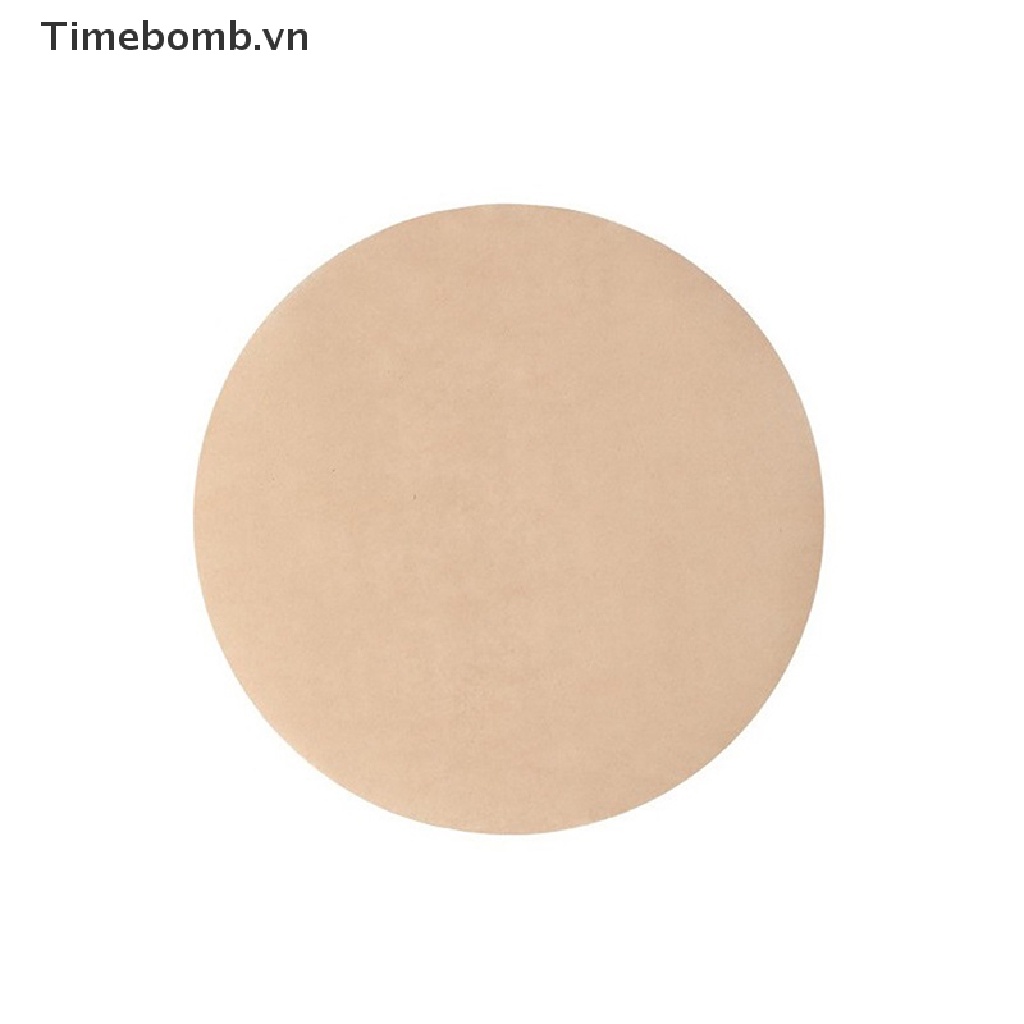 20/50/100 Tờ giấy lót nồi chiên không dầu hình tròn màu gỗ chống dính dùng một lần tiện lợi