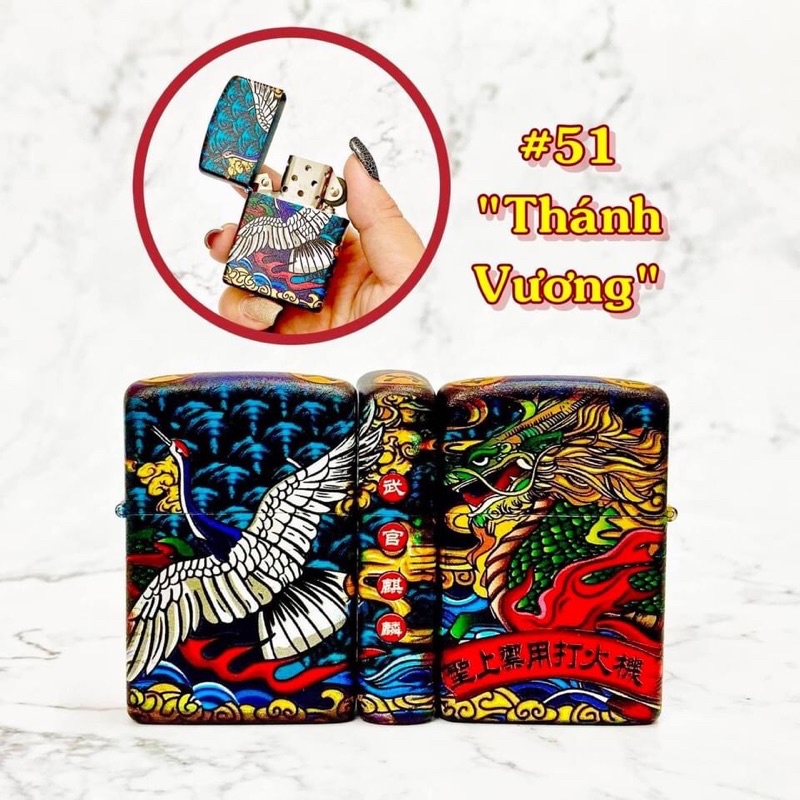 Bật lửa Zippo Hoa Văn đa dạng mầu sắc