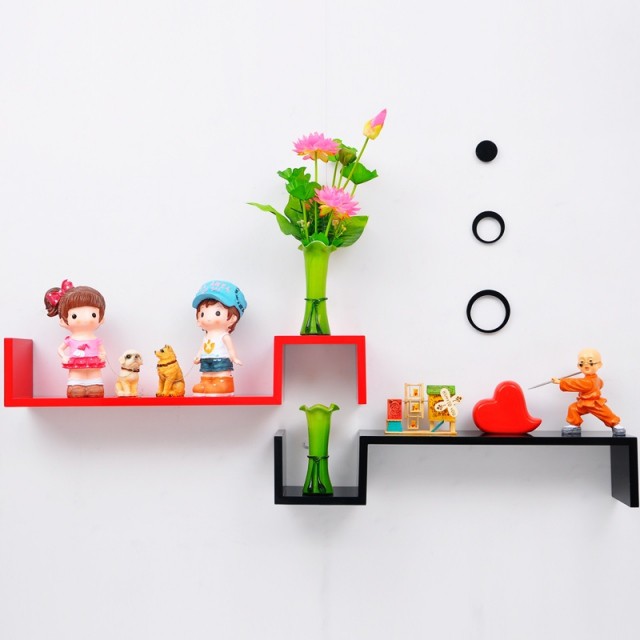Combo kệ treo tường Coma gỗ lõi xanh chống ẩm cao cấp 2 thanh dấu ngã + Trang trí gỗ 3D ấn tượng.