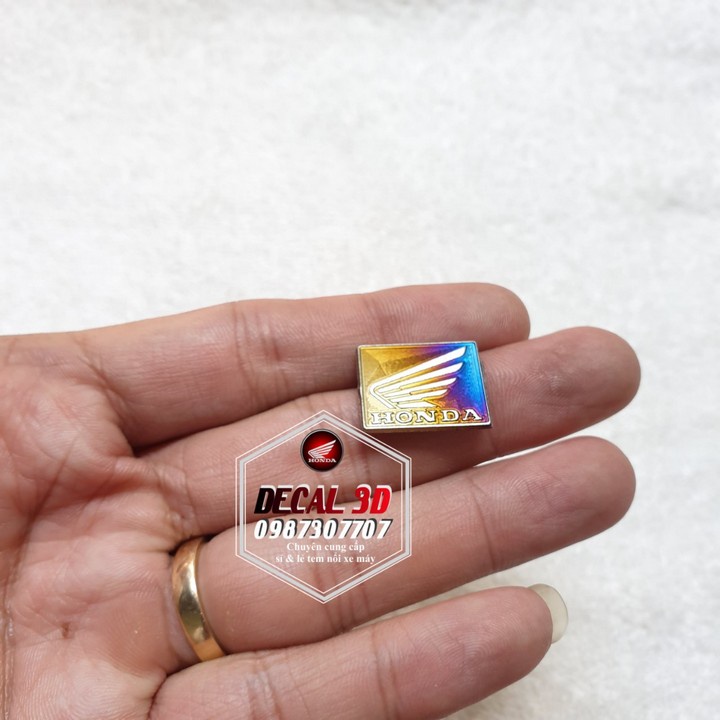LOGO HONDA VUÔNG TITAN CHẤT LIỆU TITAN DÁN MẶT ĐỒNG HỒ CỰC ĐẸP