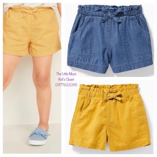 Quần short linen Old Navy cho bé gái từ 18m-5y (18 tháng đến 5 tuổi)