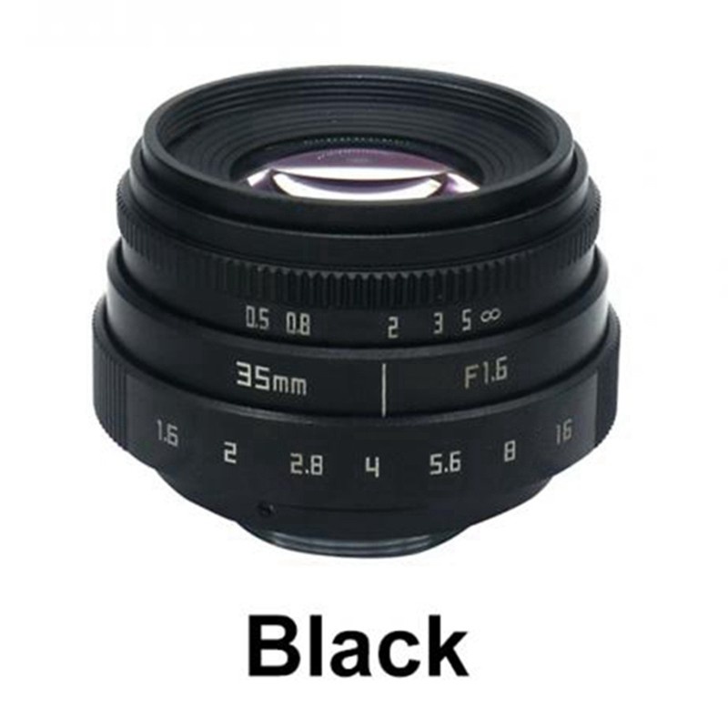 35mm F1.6 C Mount Camera Lens with Adapter Ring for PanasOnic Olympus PEN E-P6 / E-PL7 / E-PL6 / E-PL5 Etc