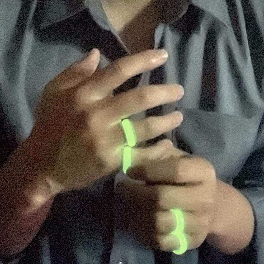 Nhẫn Nhựa Acrylic Phát Quang Phong Cách Hàn Quốc Cho Nam Giới