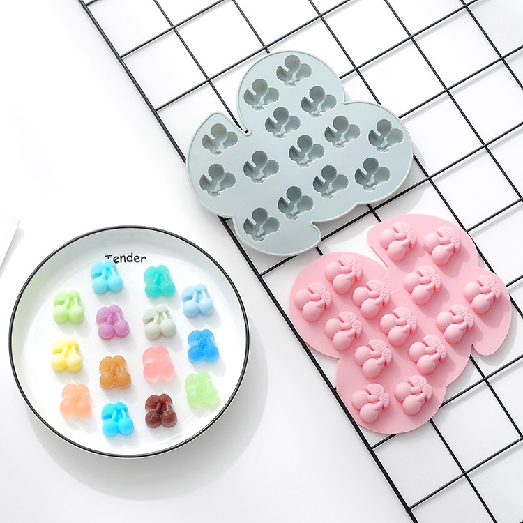 Khuôn Silicon Làm Kẹo Đường Hình Quả Cherry