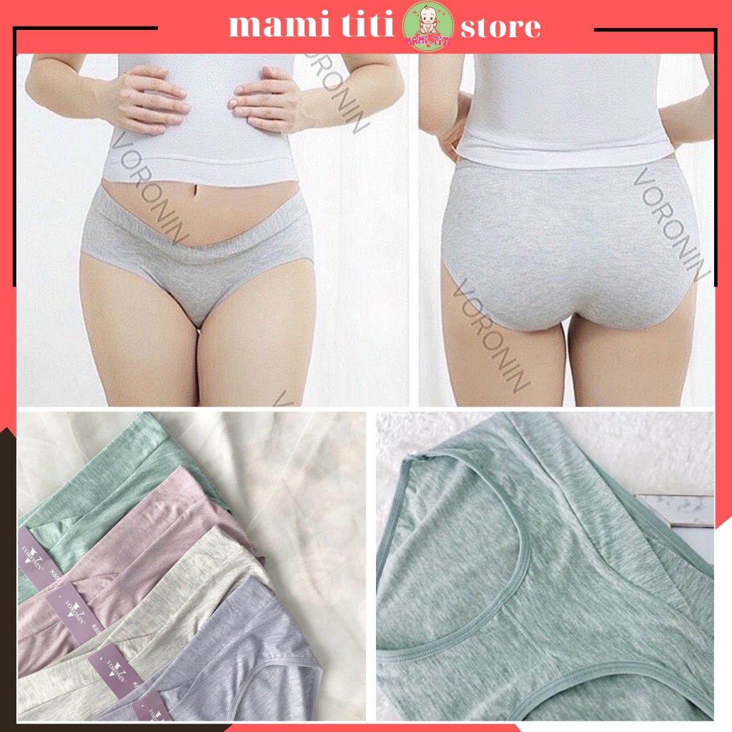 Quần lót bầu, [ COTTON SIÊU ĐẸP ] QUẦN LÓT BẦU VORONIN CẠP CHÉO COTTON SIÊU ĐẸP