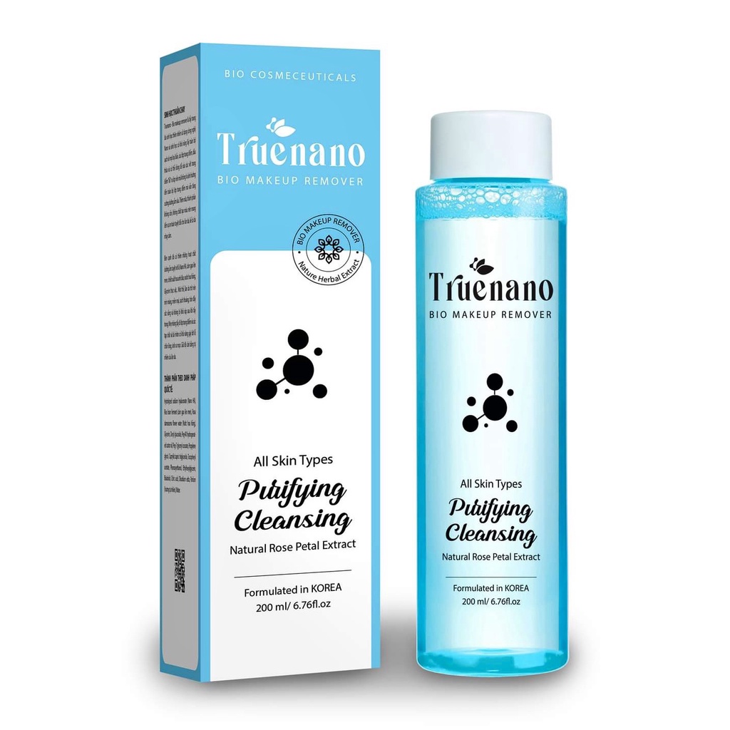 Nước Tẩy Trang Cho Mọi Loại Da Truenano - Bio Makeup Remover 200ml
