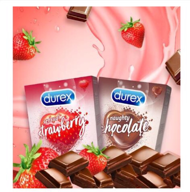 Bao cao su bcs  Durex Naughty Chocolate/Trawberry hộp 3 cái