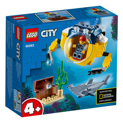 LEGO LEGO City Series 60263 Mini tàu ngầm biển ghép hình với các hạt nhỏ ghép hình khối đồ chơi cậu bé