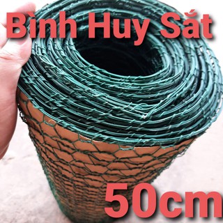 1 cuộn lưới mắt cáo xanh bọc nhựa khổ 50cm nặng 4kg
