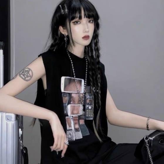 Áo ba lỗ nữ 🎈FREESHIP 🎈 Áo tank top nữ form rộng unisex in hình cá tính CRT01 *