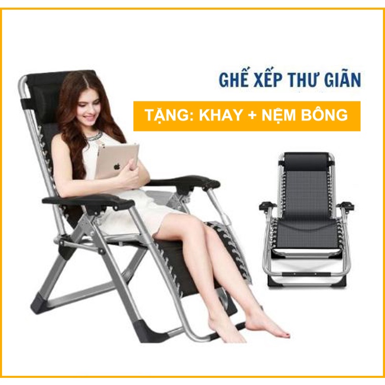 [TẶNG NỆM +KHAY] Ghế thư giãn, Ghế Xếp Thư Giãn Nhật Bản Fuji VIP1 Bảo vệ cột sống Model: Ghevip1