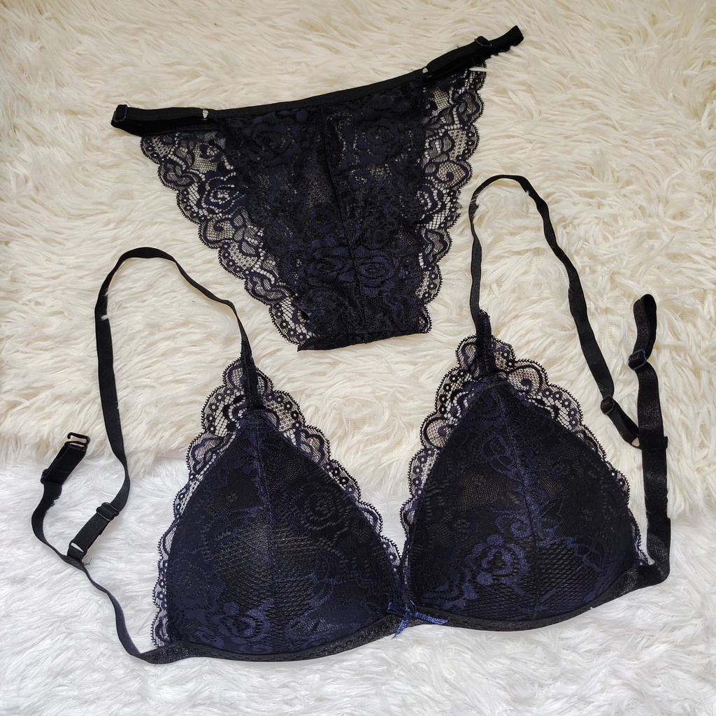 Set Bra - Bralette ren sexy không gọng, mút mỏng - Màu đen - NY54 - Đồ lót nữ | BigBuy360 - bigbuy360.vn