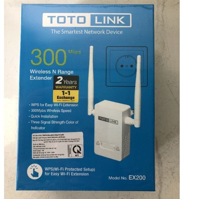 Bộ mở rộng sóng Wifi Totolink EX200 - Bảo hành chính hãng 24T