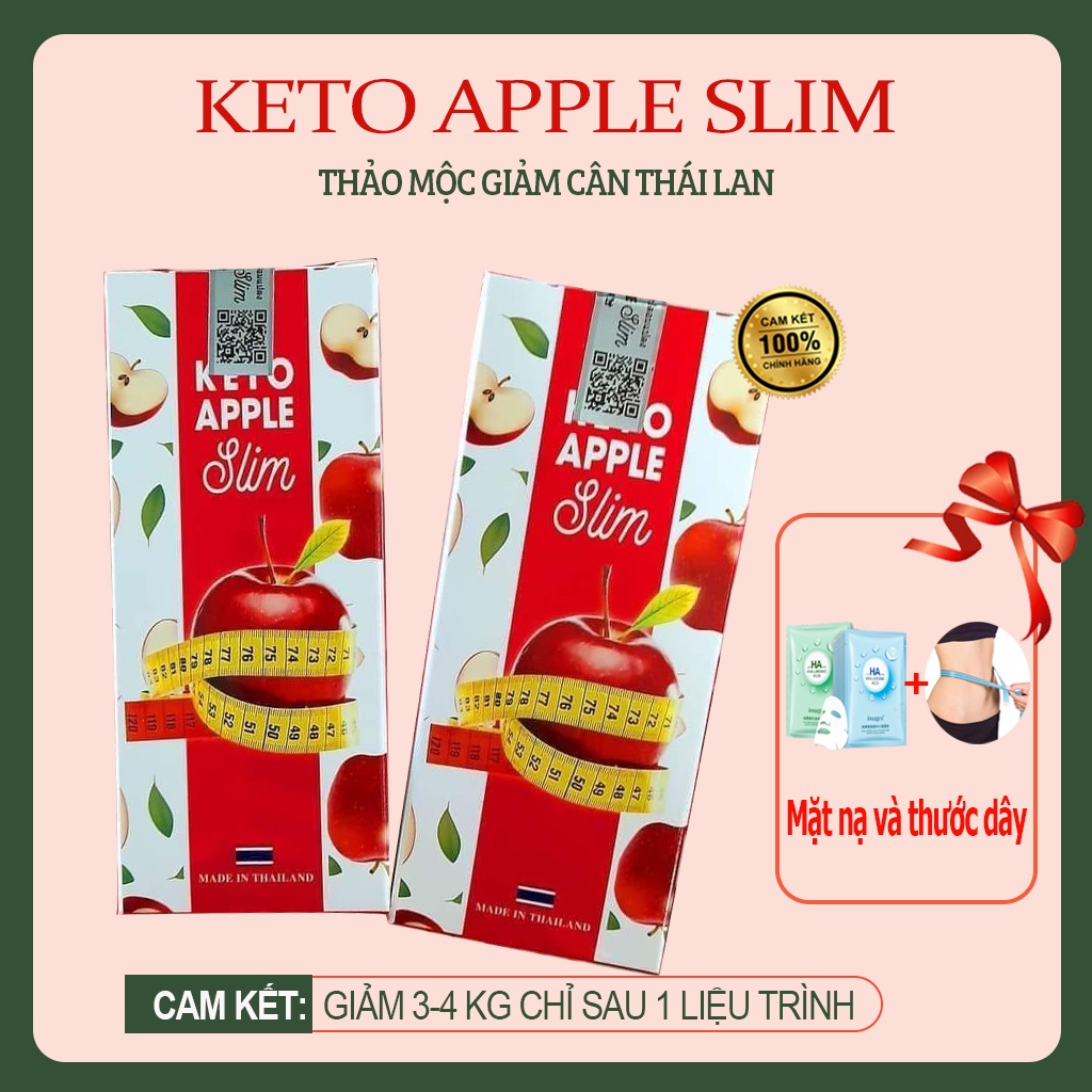 Giảm cân Keto Apple Slim Trà giảm cân nhanh cấp tốc an toàn thảo mộc không phải thuốc giảm cân