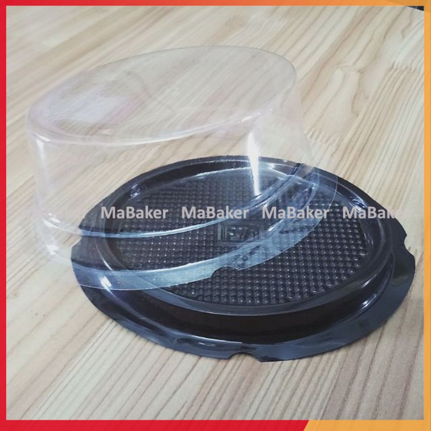 Set 100 hộp đựng bánh F71 hình oval loại tốt, đẹp mắt màu nâu đen  - MaBaker