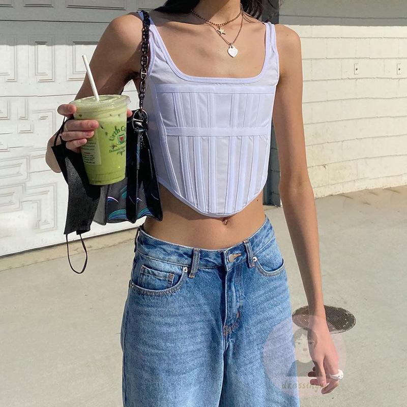 Quần Jean Dài Lưng Cao Ống Rộng Phối Rách Cá Tính Dễ Phối Đồ Cho Nữ