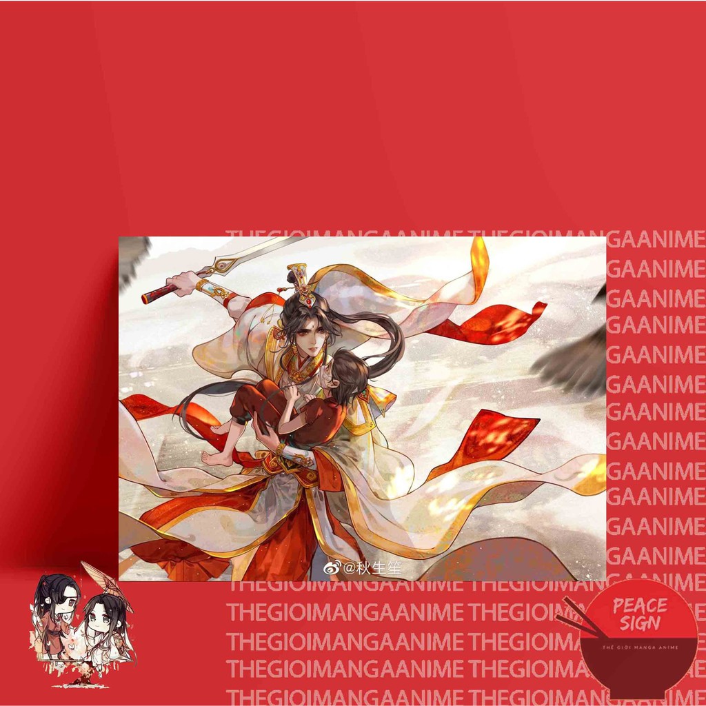 Tấm Poster cao cấp giấy 260gsm THIÊN QUAN TỨ PHÚC A4 anime chibi ảnh đẹp nhiều mẫu