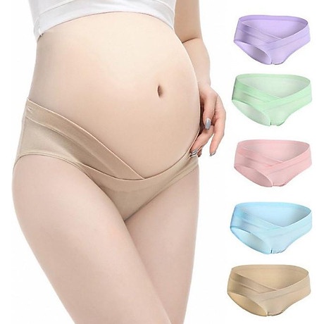 Combo 1 quần lót bầu cạp chéo và 1áo lót thông hơi dành cho bà bầu và sau sinh, có cúc mở cho bé ti, cotton mềm đẹp