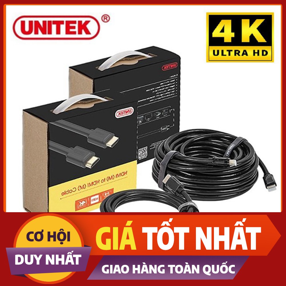 Cáp HDMI 1.4 UNITEK Hổ Trợ 3D, 4K Dài 1.5M (Y-C 137M) - 5M (Y-C 140M)