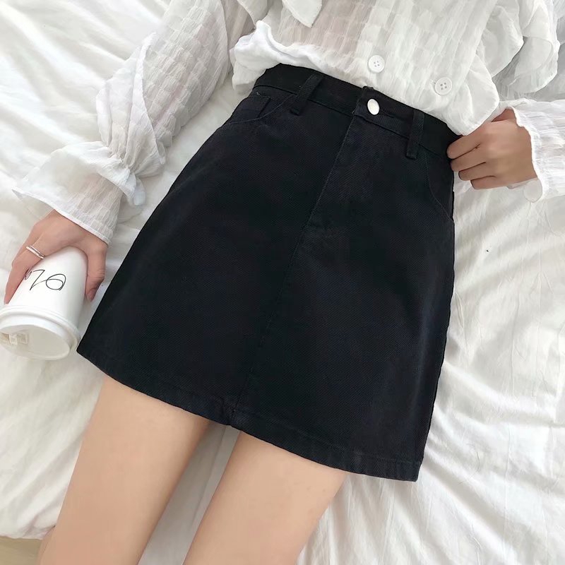 Chân Váy Denim Lưng Cao Phong Cách Hàn Quốc Dành Cho Nữ | BigBuy360 - bigbuy360.vn